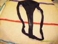 black thong with wet