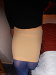 Blue skirt yellow sticky