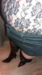My lace bodysuit and my little skirt ...